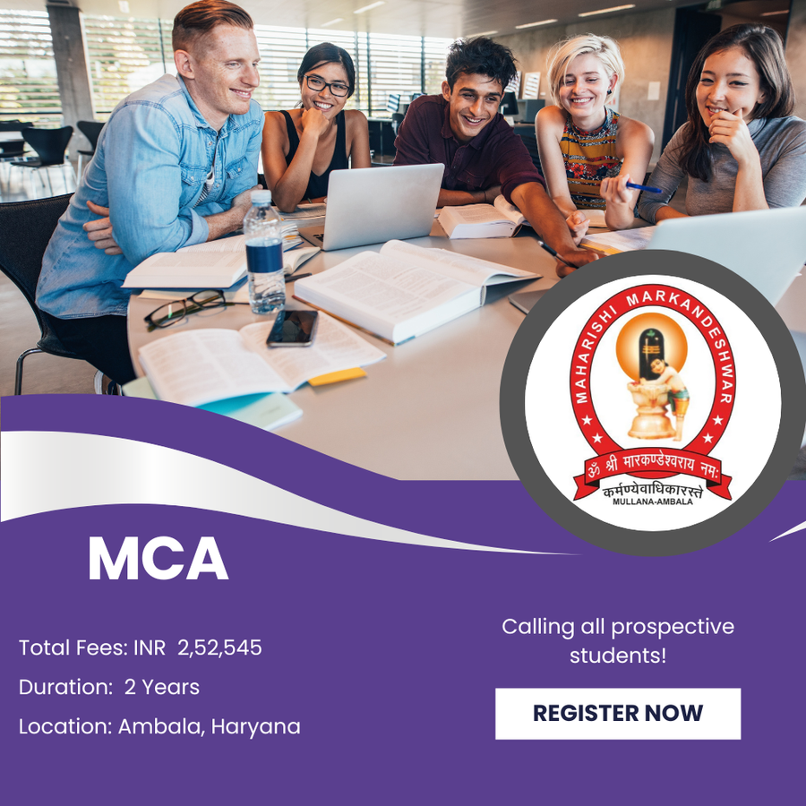 MCA(Master of Computer Applications) at Maharishi Markandeshwar (Deemed To Be University), Ambala